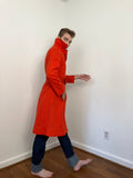 60s Mod pumpkin orange trench coat