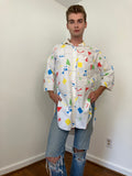80s Abstract print button-up