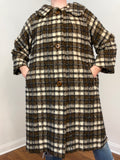 50s/60s Plaid swing coat