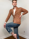 70s Space-dyed knit cardigan