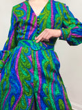 60s Ala Casa by Eddy George psychedelic wide leg jumpsuit