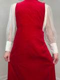60s Dynasty velvet pinafore gown