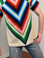 70s Serape rainbow striped top