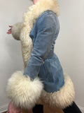 70s (Lilli Ann) Suede and shearling penny lane coat