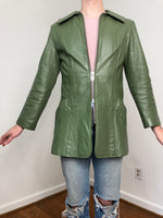 60s/70s Double zip leather jacket