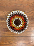 70s Crochet beret with pom pomp