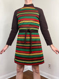 70s Multi colored knit dress