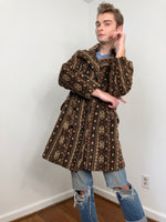 Late 60s / Early 70s Needlepoint tapestry double breasted coat