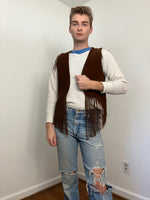 Late 60s / 70s cropped suede fringe vest