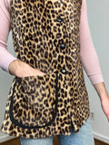 70s Faux leopard vest
