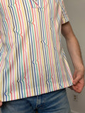 80s Rainbow striped top