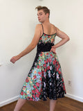 70s / Early 80s Floral circle skirt sundress