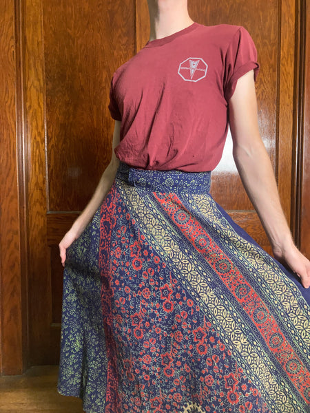 70s Indian cotton maxi wrap skirt – MANTIS LADY VINTAGE