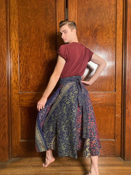 70s Indian cotton maxi wrap skirt – MANTIS LADY VINTAGE