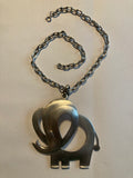 60s Large scale Pierre Cardin mod elephant necklace